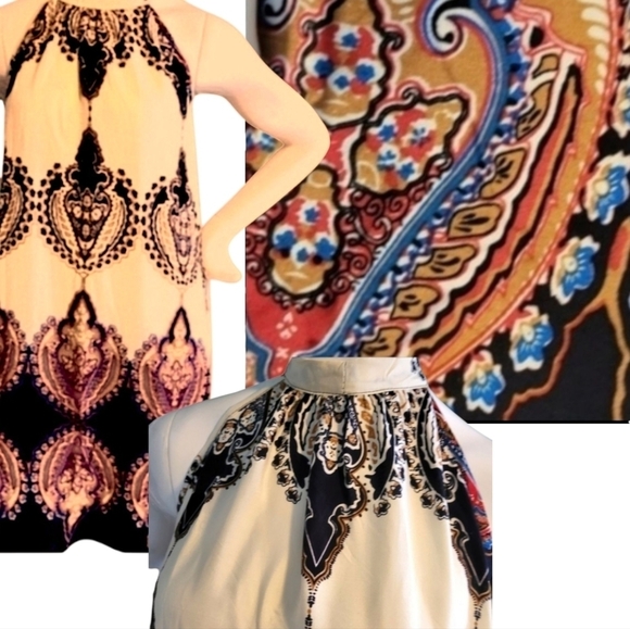 Dresses & Skirts - Boho Halter Neck dress L NWT